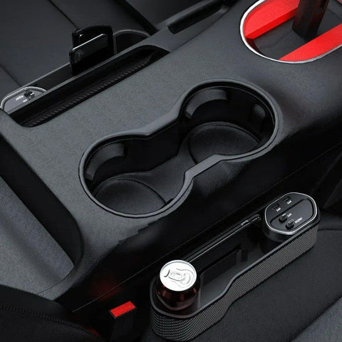Car Seat Gap Organizer with Cup Holder & Wireless Charger