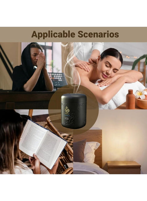 Mini Portable Rechargeable Electric Incense Burner with LED Battery Display USB
