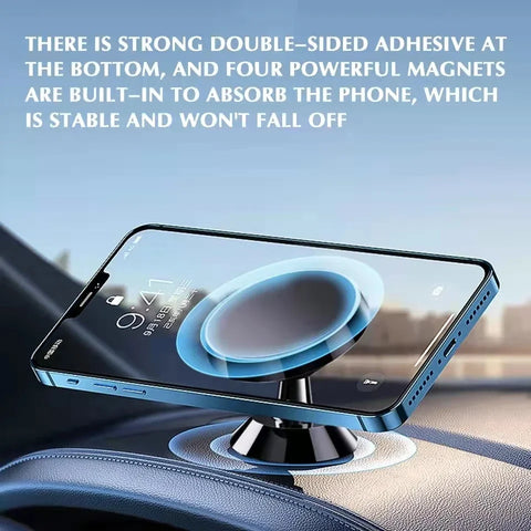 Magnetic Car Phone Holder, Magnetic Mount, Mobile Phone Holder, GPS, Supports iPhone 14, 13, 12 Pro, Xiaomi, Huawei, Samsung, OnePlus