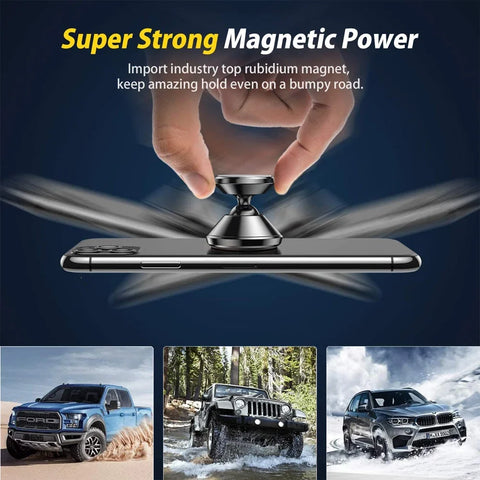 Magnetic Car Phone Holder, Magnetic Mount, Mobile Phone Holder, GPS, Supports iPhone 14, 13, 12 Pro, Xiaomi, Huawei, Samsung, OnePlus