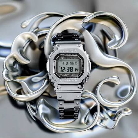 G-Shock Style Metal Digital Watch – Premium Stainless Steel | Gold, Silver & Black