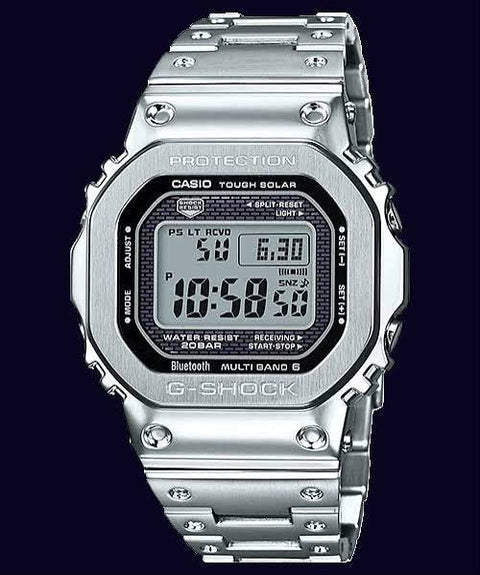 G-Shock Style Metal Digital Watch – Premium Stainless Steel | Gold, Silver & Black