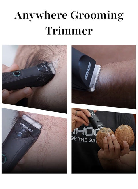 MENHOOD Trimmer Mini All-in-one Trimmer for Men with Waterproof IPX6 Design, SkinSafe Ceramic Technology, QuietRun 7000 RPM Motor, 4000K LED for Low Light Areas, Travel Lock, 90 Min Run Time & Fast Charging
